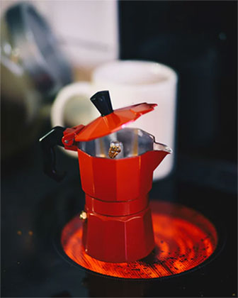 Pezzetti Stove-Top Moka Espresso Italian-Made Coffee Maker Moka Pot-  1,2,3,6,9,14 Cup (3 Cup)